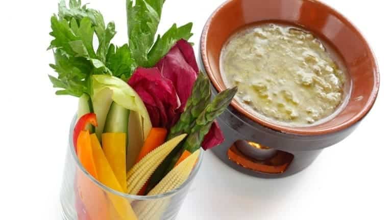 Bagna cauda recipe, garlic sauce with anchovies & olive oil, best Italian recipe